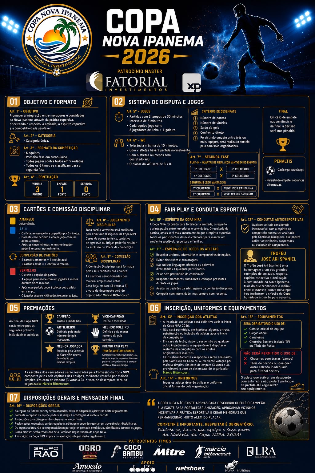 Regulamento Copa Nova Ipanema 2026
